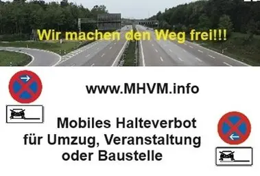 Mobile Halteverbote in München.